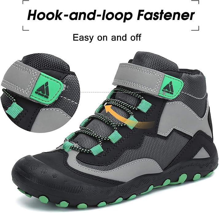 Mishansha Kids Hiking Boots Toddler Girls Boys Hiking Shoes Water-Resistant Anti-Collision Non-Slip