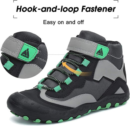 Mishansha Kids Hiking Boots Toddler Girls Boys Hiking Shoes Water-Resistant Anti-Collision Non-Slip