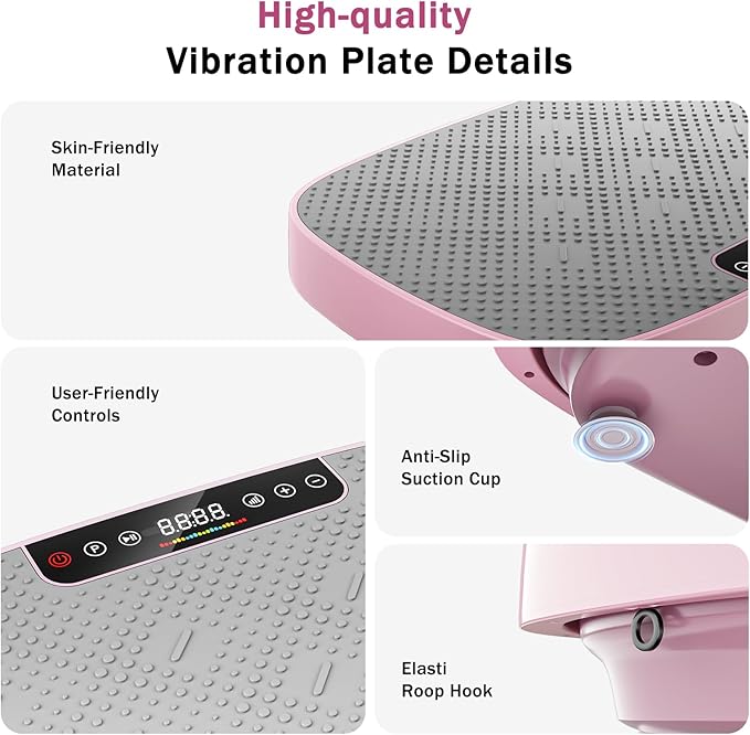 Vibration Plate Exercise Machine, Vibration Plate for Lymphatic Drainage & Body Toning, Whole Body