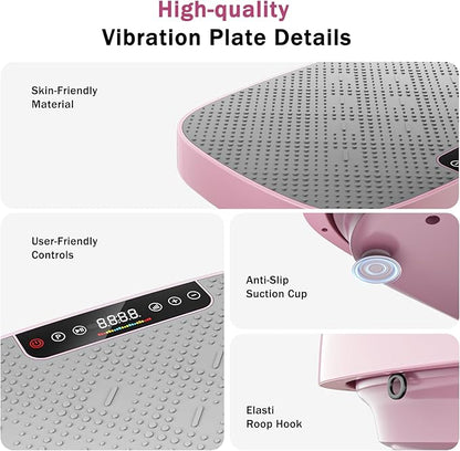 Vibration Plate Exercise Machine, Vibration Plate for Lymphatic Drainage & Body Toning, Whole Body
