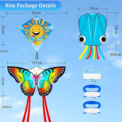 Large Octopus Kites for Kids & Adults,Big Kite for Beginners, Kites for Kids Ages 4-8,Outdoors