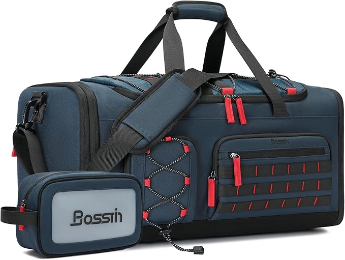 Bosstin Gym Bag for Men & Women,45L Travel Duffle Sports Duffel Bag Gym Weekender Overnight