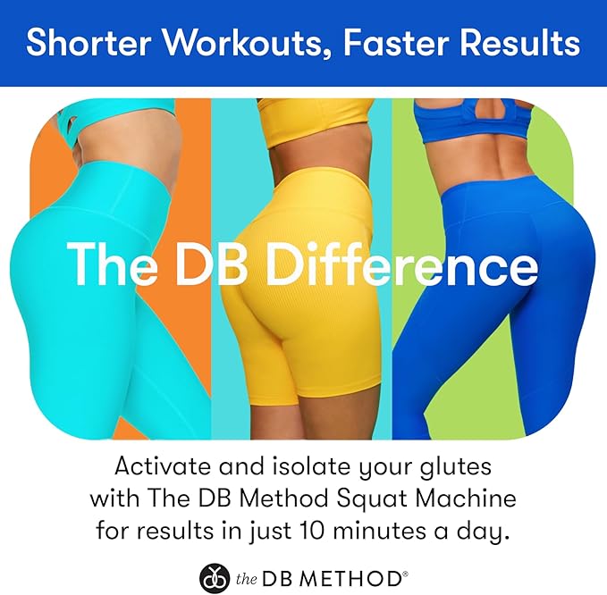The DB Method Squat Machine, Workout Equipment for Home Gym, Exercise Leg and Glutes, Low Impact