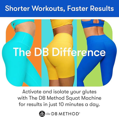 The DB Method Squat Machine, Workout Equipment for Home Gym, Exercise Leg and Glutes, Low Impact