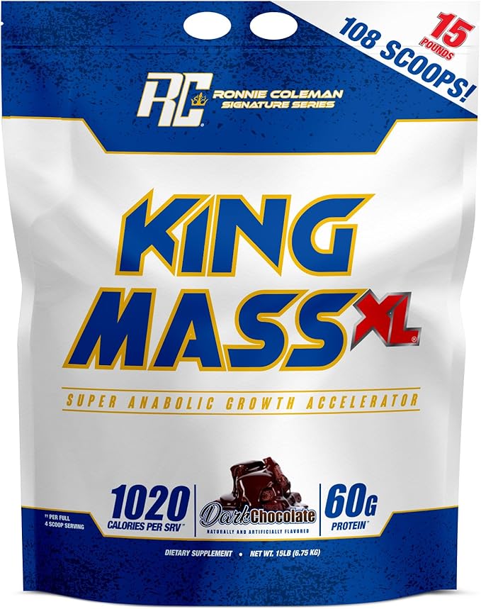 Ronnie Coleman Signature Series King Mass XL Mass Gainer Protein Powder, Muscle Gainer, 60g