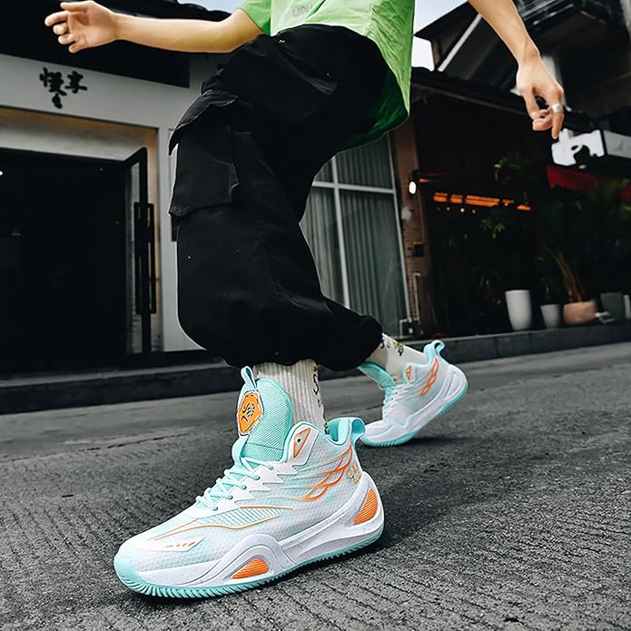 High Top Womens Mens Basketball Shoes Breathable Non Slip Outdoor Sneakers Comfortable Fashion