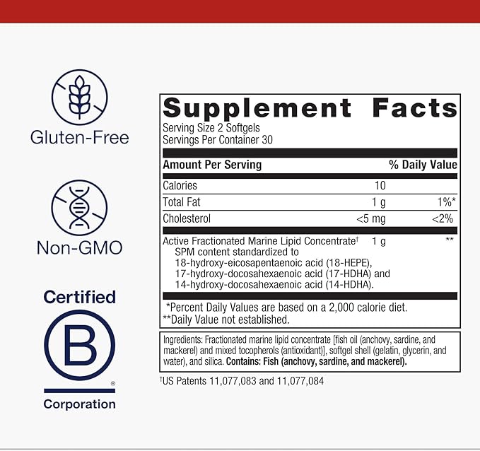 Metagenics SPM Active - Specialized Pro-Resolving Mediators from Marine Oils - Supports Normal