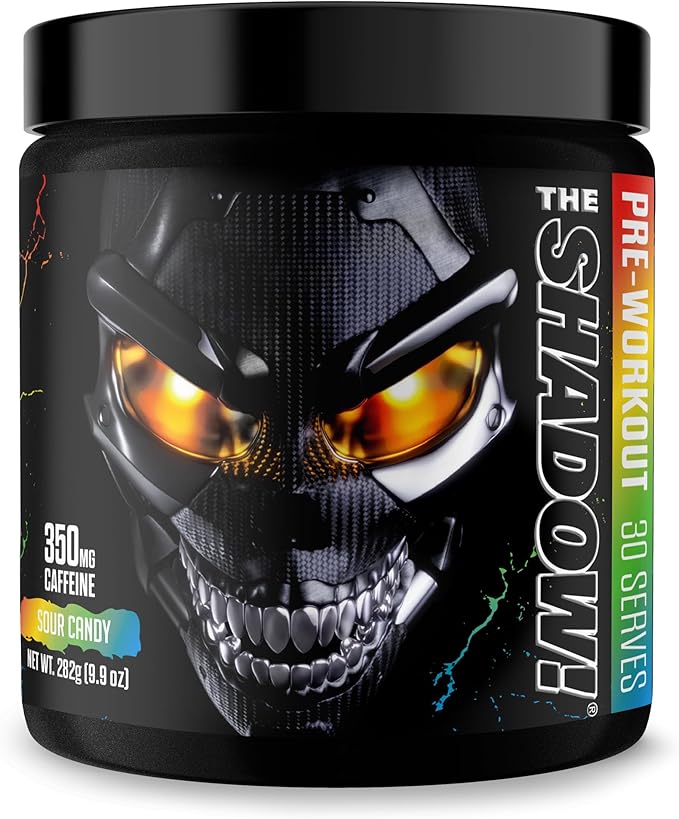 JNX SPORTS The Shadow! 350mg of Caffeine Hard Core Preworkout - Sour Candy 30 Servings | Electric