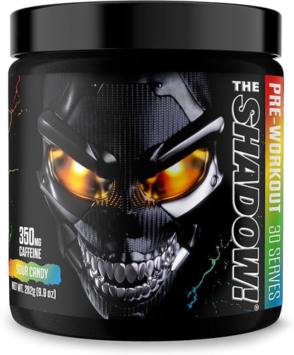 JNX SPORTS The Shadow! 350mg of Caffeine Hard Core Preworkout - Sour Candy 30 Servings | Electric