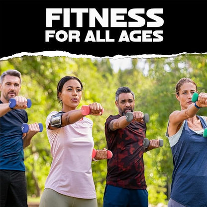 Yes4All Neoprene Coated Dumbbell Hand Weight Sets of 2 - Multiple Weight Options with 15 Colors
