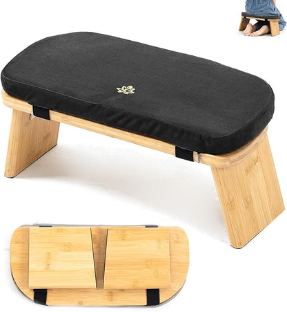 Meditation Bench, Bamboo Meditation Stool, Folding Kneeling Meditation Bench, Seiza Prayer Bench