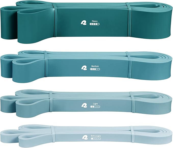 Retrospec Lift Resistance Pull Up Assistance Band Set for Working Out, Home Fitness, Toning