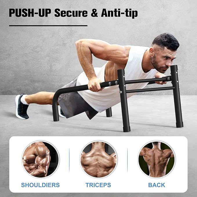 RELIFE REBUILD YOUR LIFE Dip Station Functional Heavy Duty Dip Stands Fitness Workout Dip bar