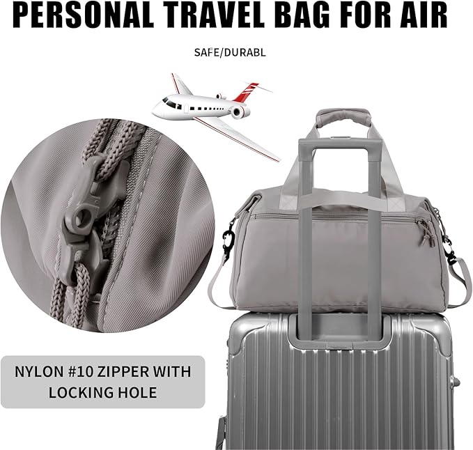 Weekender Duffel Bag with Shoe Compartment And Wet Pocket-Luggage Everyday Overnight Bag for Men