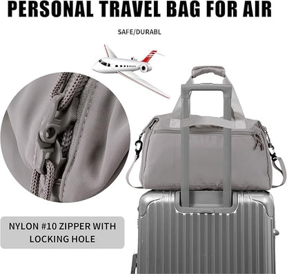 Weekender Duffel Bag with Shoe Compartment And Wet Pocket-Luggage Everyday Overnight Bag for Men