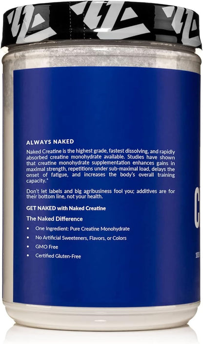 NAKED Pure Micronized Creatine Monohydrate – 200 Servings, 1,000g Bulk – Vegan, Non-GMO, Gluten &