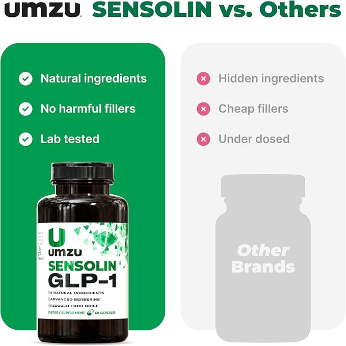 UMZU Sensolin GLP-1 Metabolic Support Supplement, Boost GLP-1 Production, Reduce Food Noise