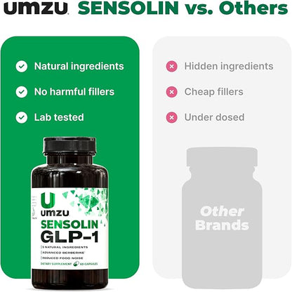 UMZU Sensolin GLP-1 Metabolic Support Supplement, Boost GLP-1 Production, Reduce Food Noise