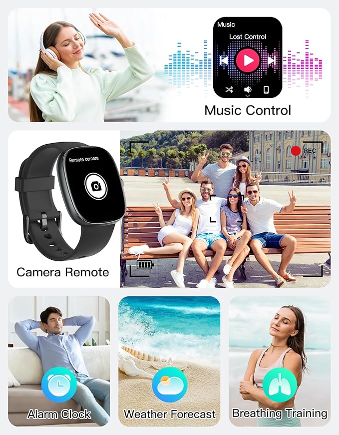 Fitness Tracker 2025 Ver. (Answer/Make Calls), 1.85" Smart Watch Fitness Watches for Women Men with