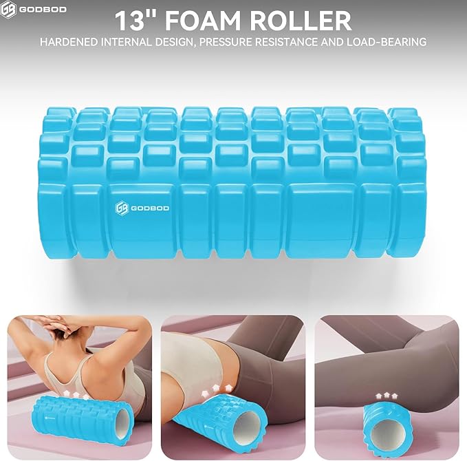 Deep Tissue Foam Roller - High-Density Muscle Massage Roller for Recovery, Pain Relief, Trigger