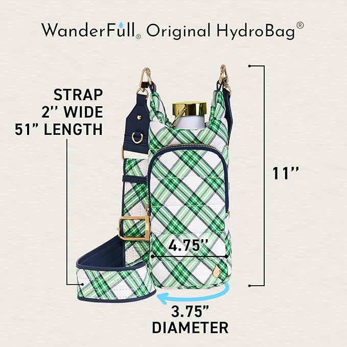 WanderFull® Original HydroBag® Collection, Water Bottle Holder w/Strap & Phone Pocket, Hands-Free