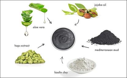 Raya Mediterranean Mud Masque (611) | Revitalizing Facial and Body Treatment Mask for Dull and