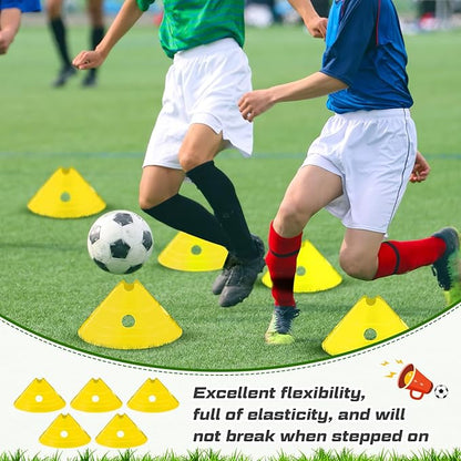 ShinyRelief Jumbo Disc Cones Jumbo Soccer Cones with Mesh Bag Giant Large Agility for Soccer