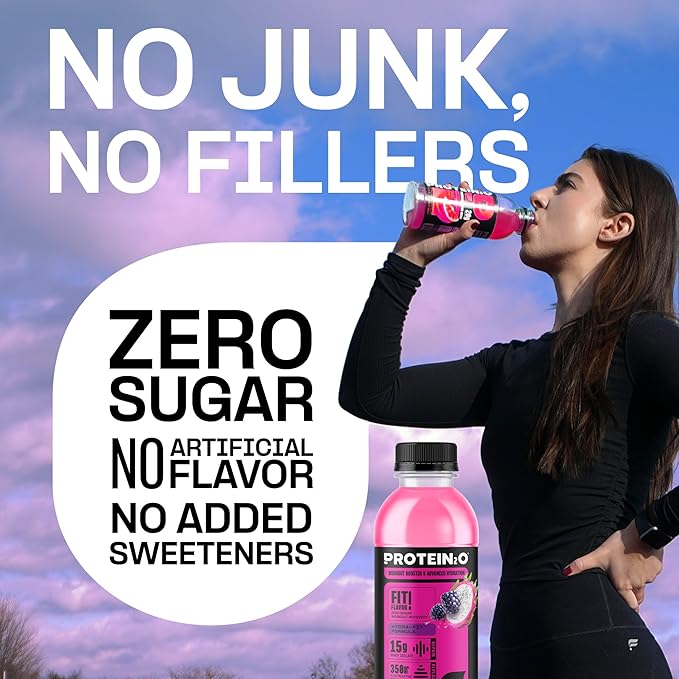 Protein2o Hydration Drink - 2-in-1 Liquid Clear Whey Protein Isolate and Electrolyte Drink - 15g