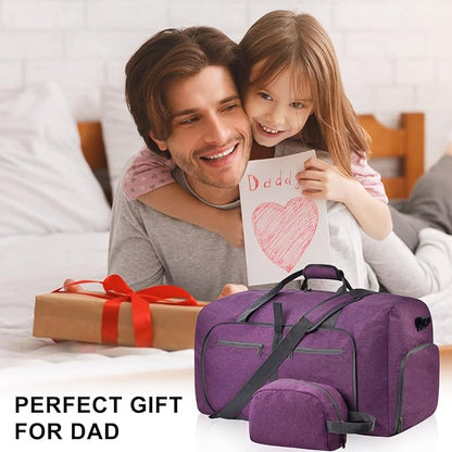 Felipe Varela Duffle Bag with Shoes Compartment and Adjustable Strap,Foldable Travel Duffel Bags