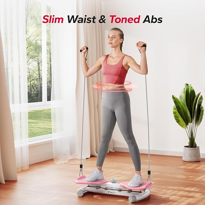 MERACH Waist Twister Machine, Ab Twist Board with 300 lbs Weight Capacity, Abs Workout for Slim
