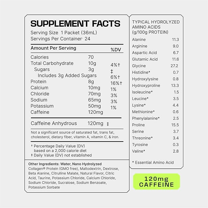 Frog Fuel Power Energized Protein Shot, 15g Protein Nano-Hydrolyzed Grass Fed Collagen, 120mg