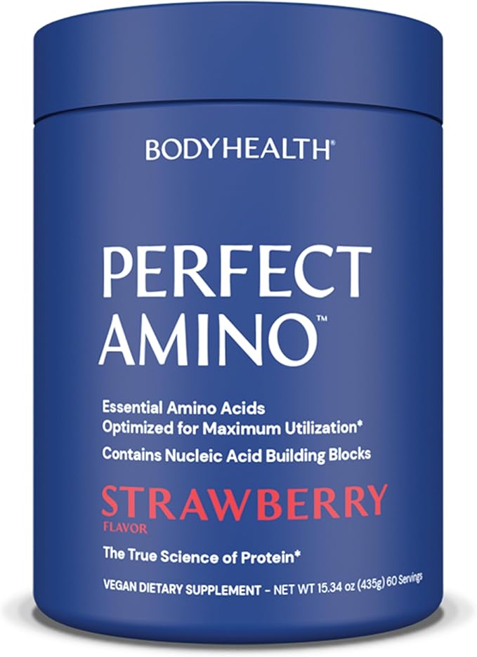 BodyHealth PerfectAmino Powder - BCAA and EAA Powder for Pre and Post Workout - Amino Acid Energy