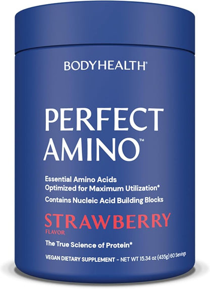 BodyHealth PerfectAmino Powder - BCAA and EAA Powder for Pre and Post Workout - Amino Acid Energy