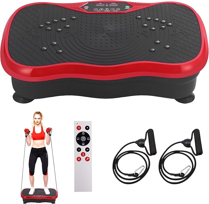 Vibration Plate Exercise Machine, Vibrating Plate Fitness Platform with Remote Control ??Portable