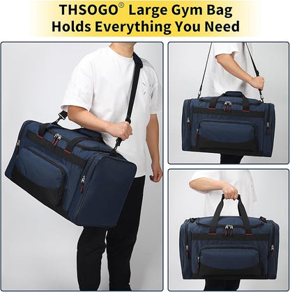 22 inch Gym Bag for Men - 55L Large Travel Duffle Bag Sports Equipment Bag with Multiple Zippered