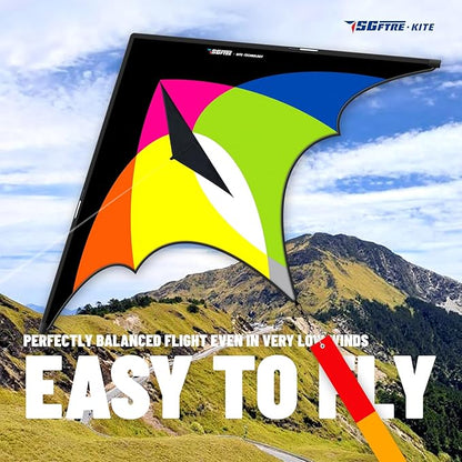 3-Piece Set Delta Kite for Easy to Fly Large Kite for Kids and Adults - Perfect Family Outdoor Toy