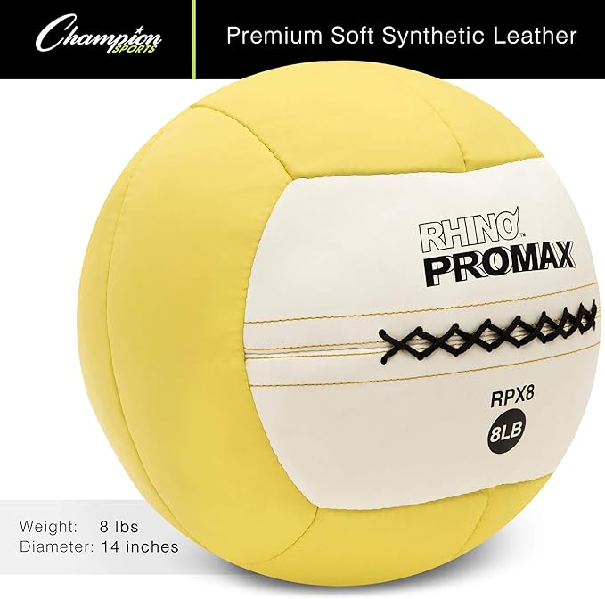 Champion Sports RPX16 Rhino Promax Slam Balls, 16 lb, Soft Shell with Non-Slip Grip, Medicine Wall