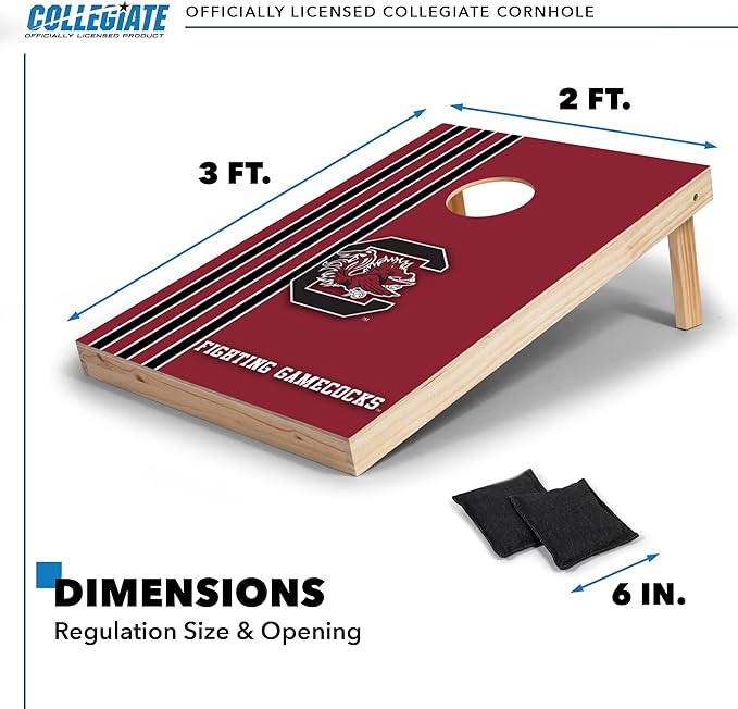 2' x 3' Solid Wood Cornhole Set with Direct Print HD Team Graphics – Great Gift for Any NCAA Fan!