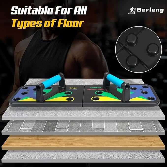 Solid Push Up Board 15 in 1 Home Workout Equipment Multi-Functional Pushup Stands System Fitness