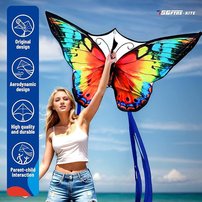 Butterfly Kites for Kids and Adults,Extremely Easy to Fly for Beginners,Single Line String with