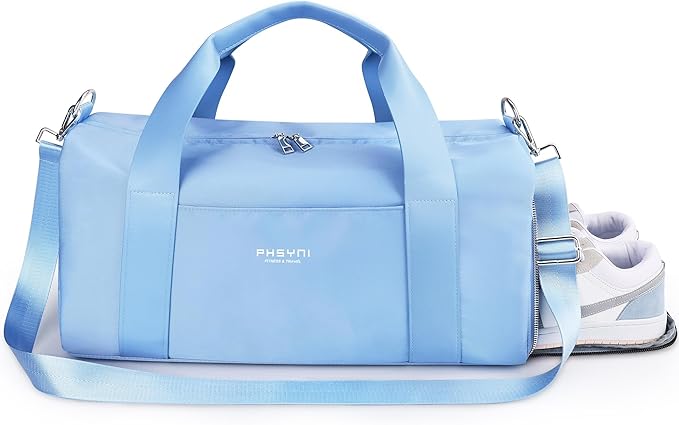 Gym Bag for Women Girls with Shoe Compartment & Wet Pocket - Duffle Bag for Travel Sports Fitness