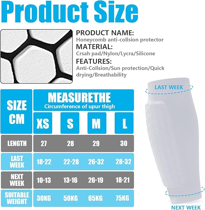 Soccer Shin Guards Shin Pads for Kids Youth Adult, Calf Compression Sleeve with Honeycomb Pads