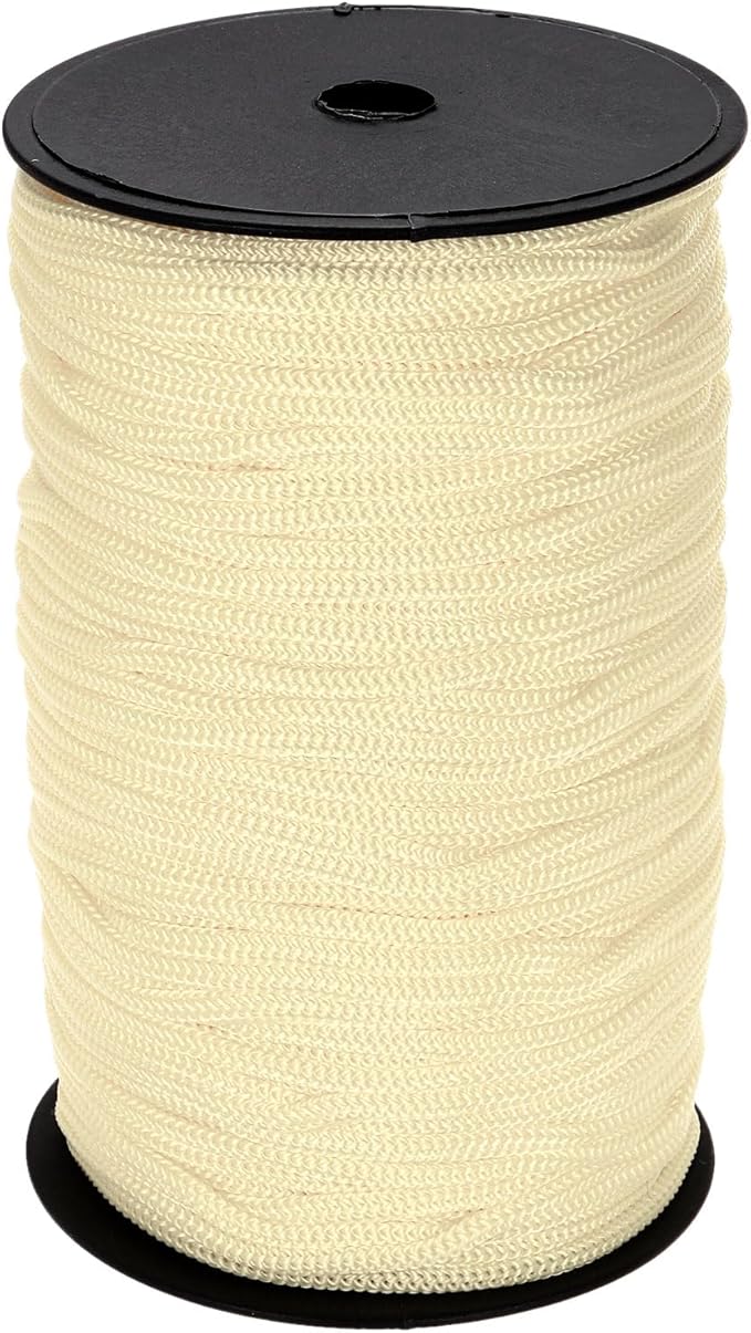 MECCANIXITY 3/16 Inch Polypropylene Rope Braided Ropes, 328ft Nylon Rope Hollow Utility Cord for