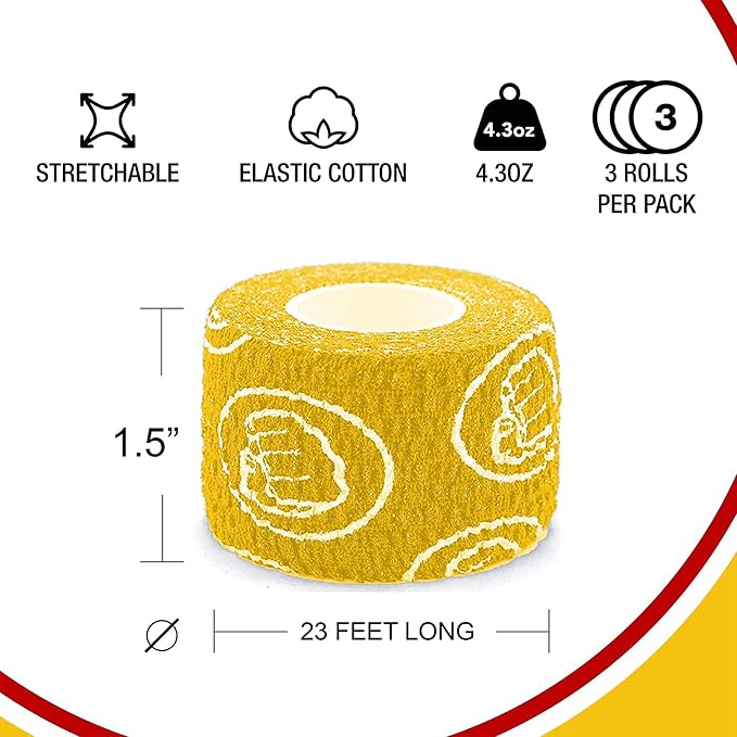 WOD Nation Flexible Hook-Grip Athletic Tape – Easy-Tear, Sweat-Proof Thumb & Finger Strips for