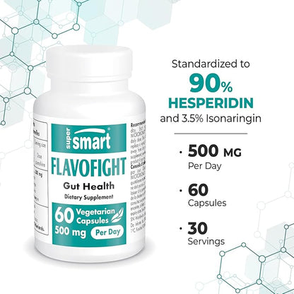 SuperSmart - FlavoFight 500mg per Day (Patented & High Strength) - Citrus Sinensis Extract