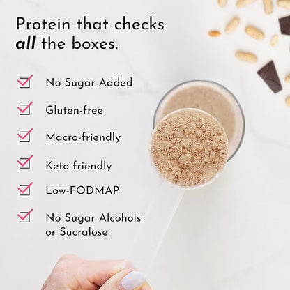 Roasted Peanut Butter Chocolate Protein Powder ??30-Serving Blend with 100% Grass-Fed Whey &