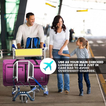 Bago Foldable Duffel Bags for Traveling Women & Men - 60L Medium Packable Duffle Bag for Travel
