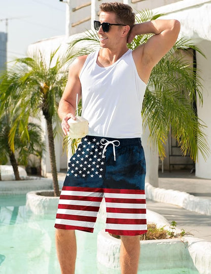 Goodstoworld Mens Swim Trunks with Compression Liner 9'' Inseam Quick Dry Swimsuit Shorts M-3XL