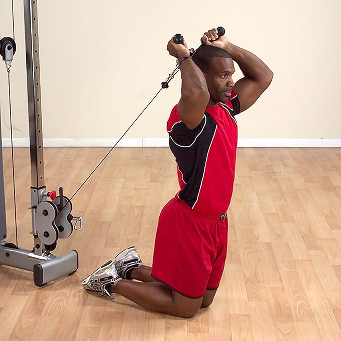 Body-Solid Tools Pro-Grip V-Bar for Home Gym, Ideal for Biceps and Triceps Exercises, Cable Machine