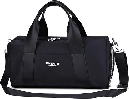 Compact Sports Gym Bag for Women & Girls and Kids, Cute Mini Duffle Bag with Wet Pocket & Shoes